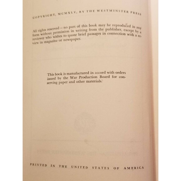 1945 The Two-Edged Sword: Sermons by Norman F. Langford Hardcover - Picture 3 of 3